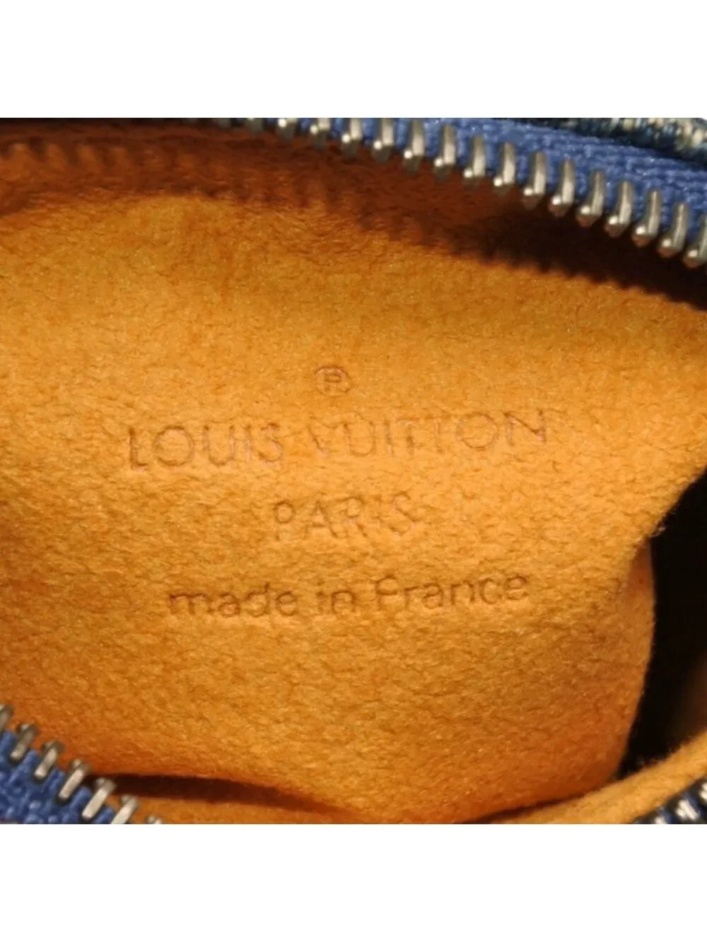 Louis Vuitton Monogram Denim Mini Trousse Speedy PM Strap Blue Handbag